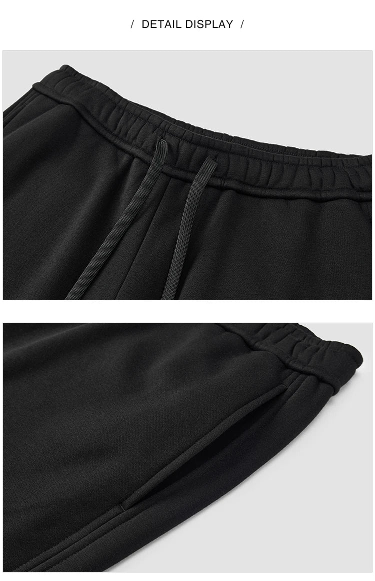 Men's Thermal Fleece Lined Jogger Pants - Antibacterial Loose Fit Winter Sweatpants