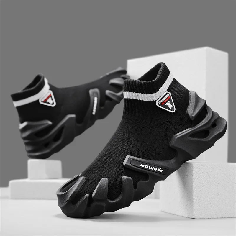 Men's Sports Mesh Slip On Comfortable High Top Shoes Sneakers