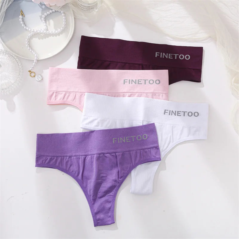 Seamless High Waist Thongs - 2 Pack Plus Size Underwear