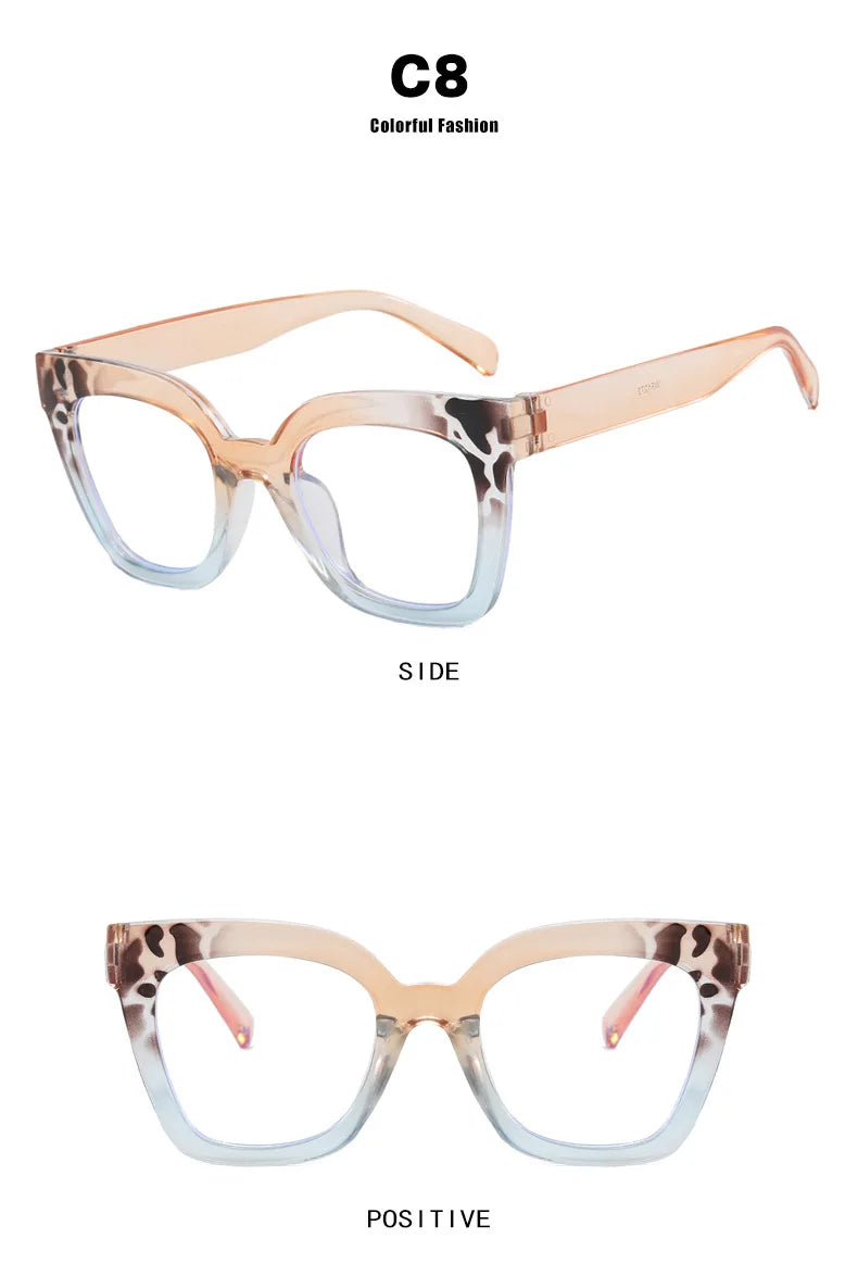Square Frame Anti Blue Light Glasses - Transparent Computer Eyewear for Women & Men
