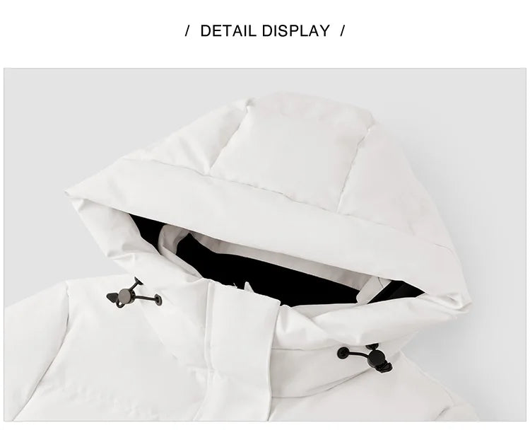 Long Down Jacket - Winter Windproof Warm Loose Casual Coat