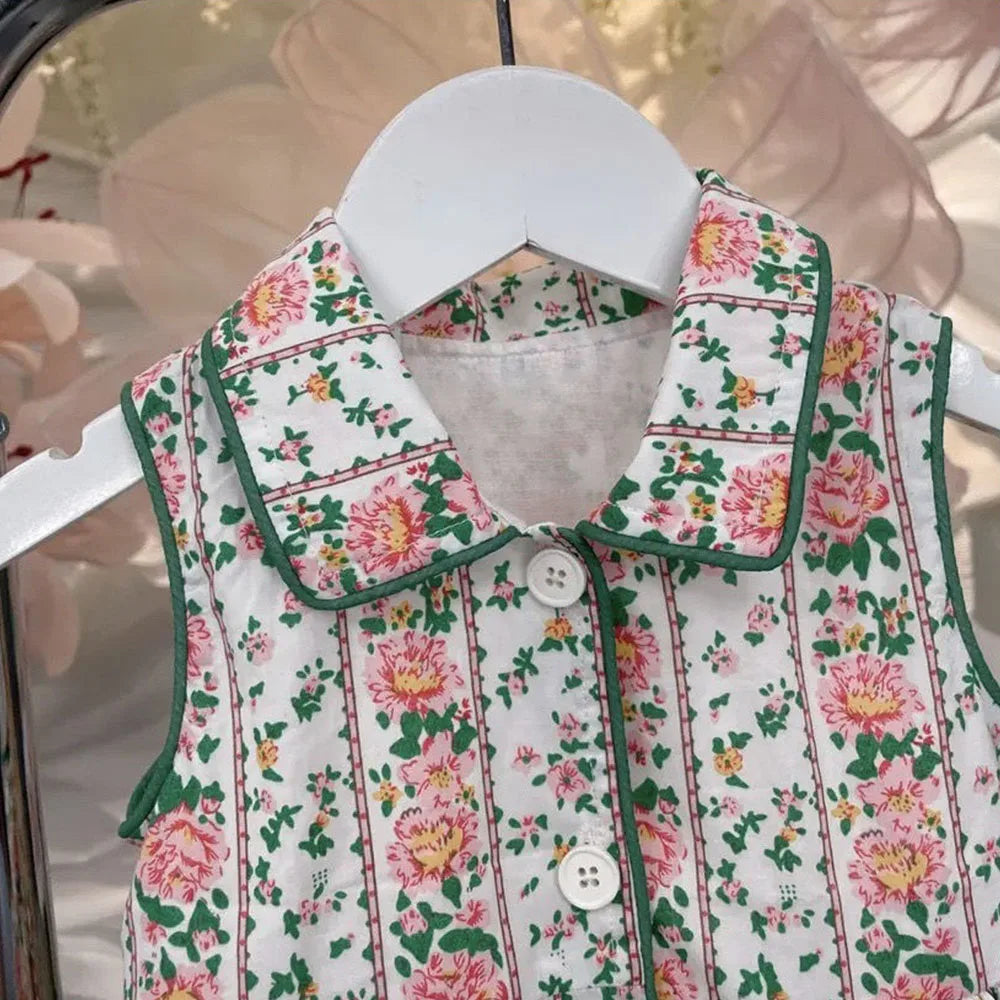 Girls' Floral Princess Dress - Sweet Summer Party Dress for Ages 2-7