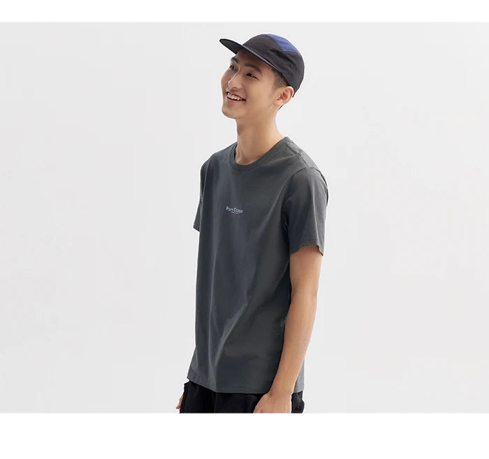Letter Print Short Sleeve T-Shirt - Men's Summer Casual Top