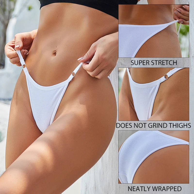 Cotton Bikini Briefs 3-Pack - Low Waist Soft Underwear for Women M-2XL