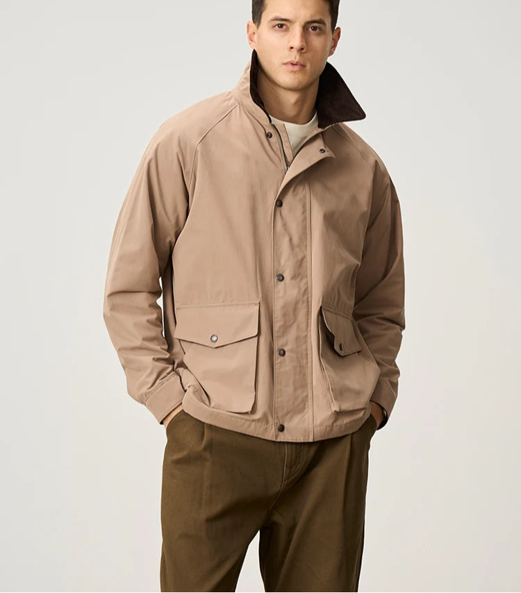 Men's Spring Oversize Water Repellent Washed Vintage Coats Jacket