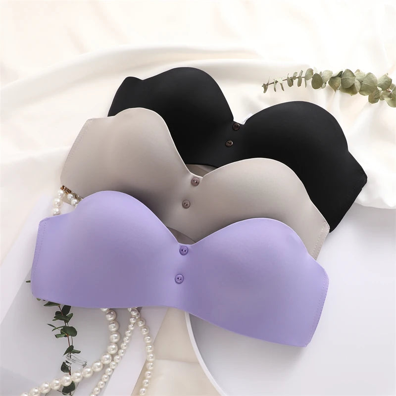 Women's Seamless Bra Wireless Adjustable Push Up Brassiere Comfort Soft Underwear Lingerie
