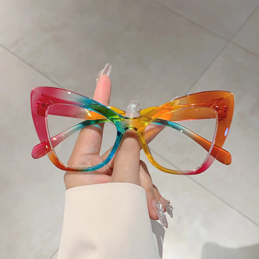 Oversized Cat Eye Glasses - Vintage Blue Light Blocking Eyewear