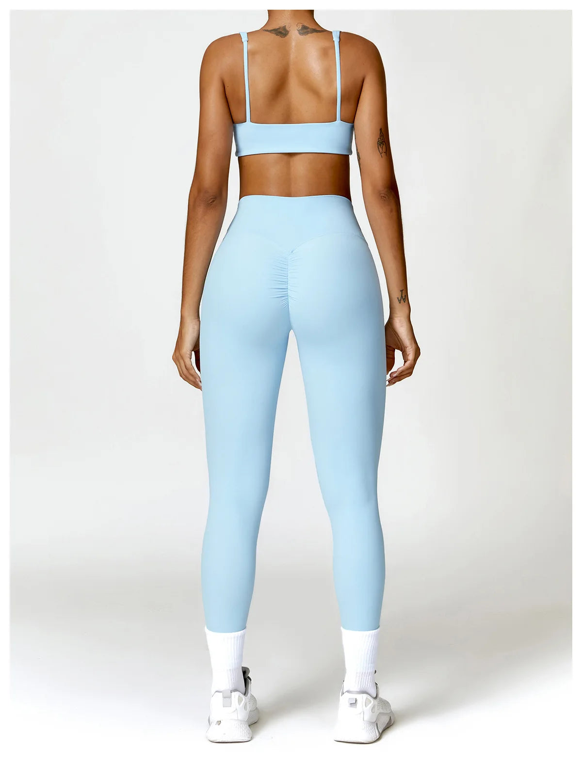Women's 2 Pcs Yoga  Workout Sportswear Tracksuit Running Fitness Leggings Gym Set