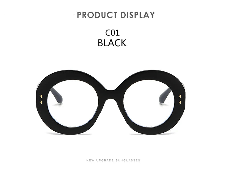 Vintage Oval Fashion Glasses Frame - Women's Retro Anti-Blue Light Eyewear Optical Frames