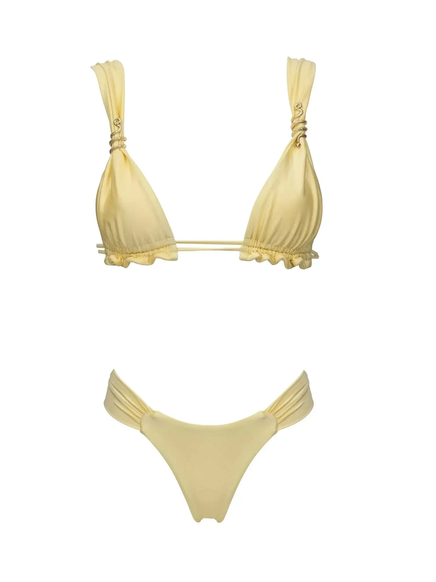 Women's Two-Piece Beach Set - High Waist A-Line Skirt & Bandage Top