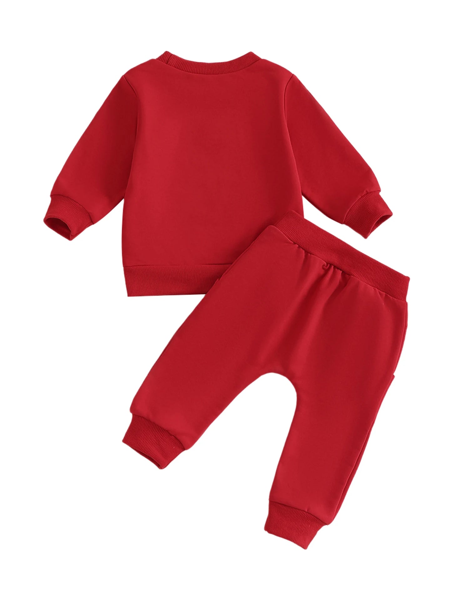 Infant Baby Boys Christmas 2-Piece Clothing Set - Santa Claus Embroidery Top & Pants (0-3Y)