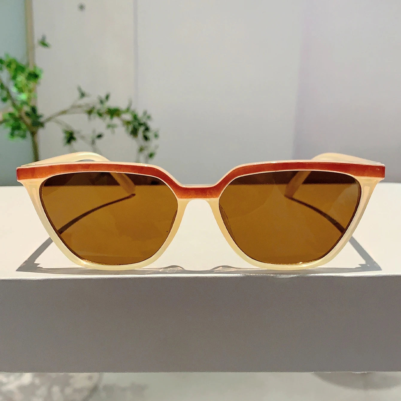 Stylish Cat Eye Sunglasses - Oversized Black Fashion Eyewear for Driving & Travel