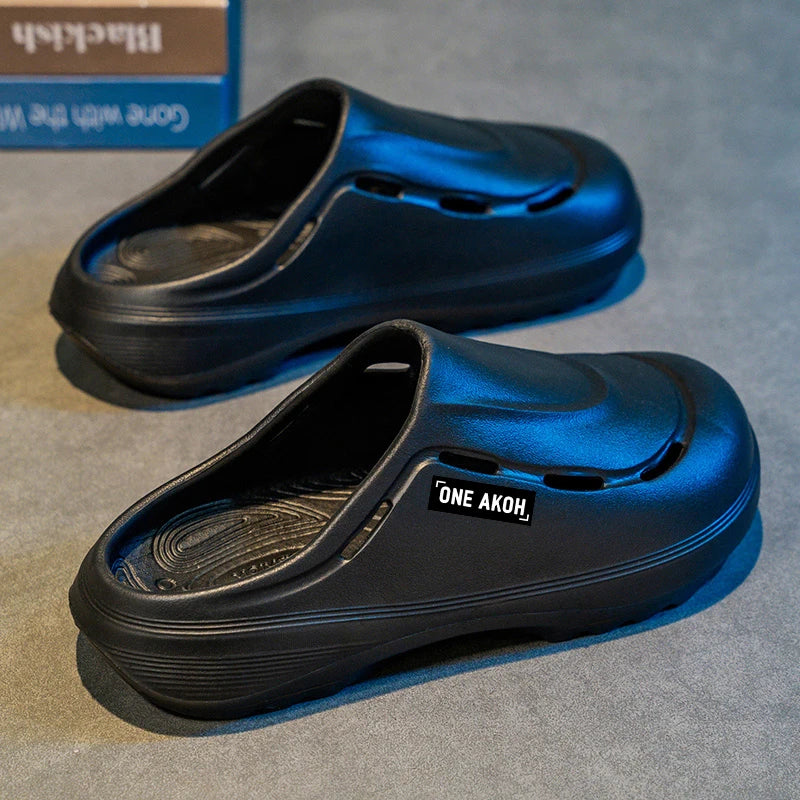 Men's Summer Slippers Platform Sandals Casual Soft Sandals Breathable Clogs Flip Flop Crocs