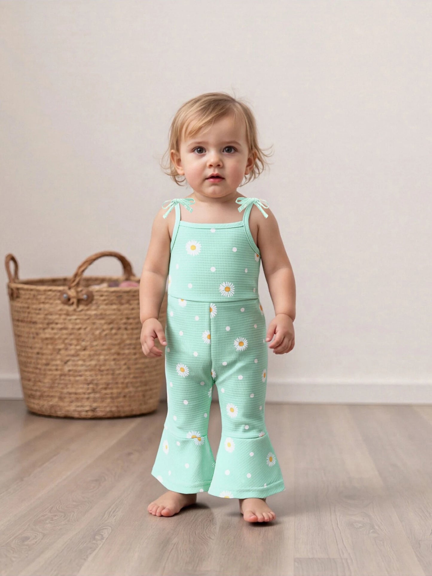 Baby Girls Autumn Winter Jumpsuit - Thick Knit Sleeveless Romper