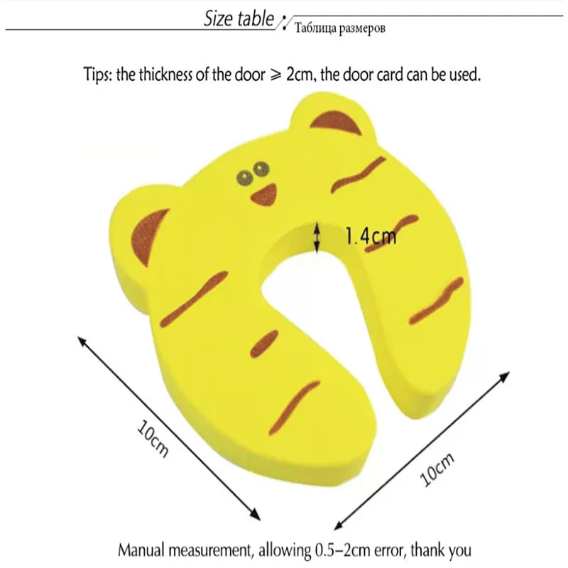 5-Piece Baby Door Safety Protector Set - Anti-Pinch Hand Door Stopper Child Lock Finger Guards