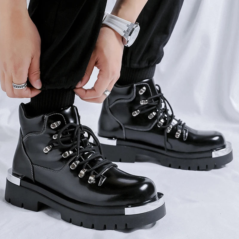 Men's Platform Genuine Leather Ankle Boots