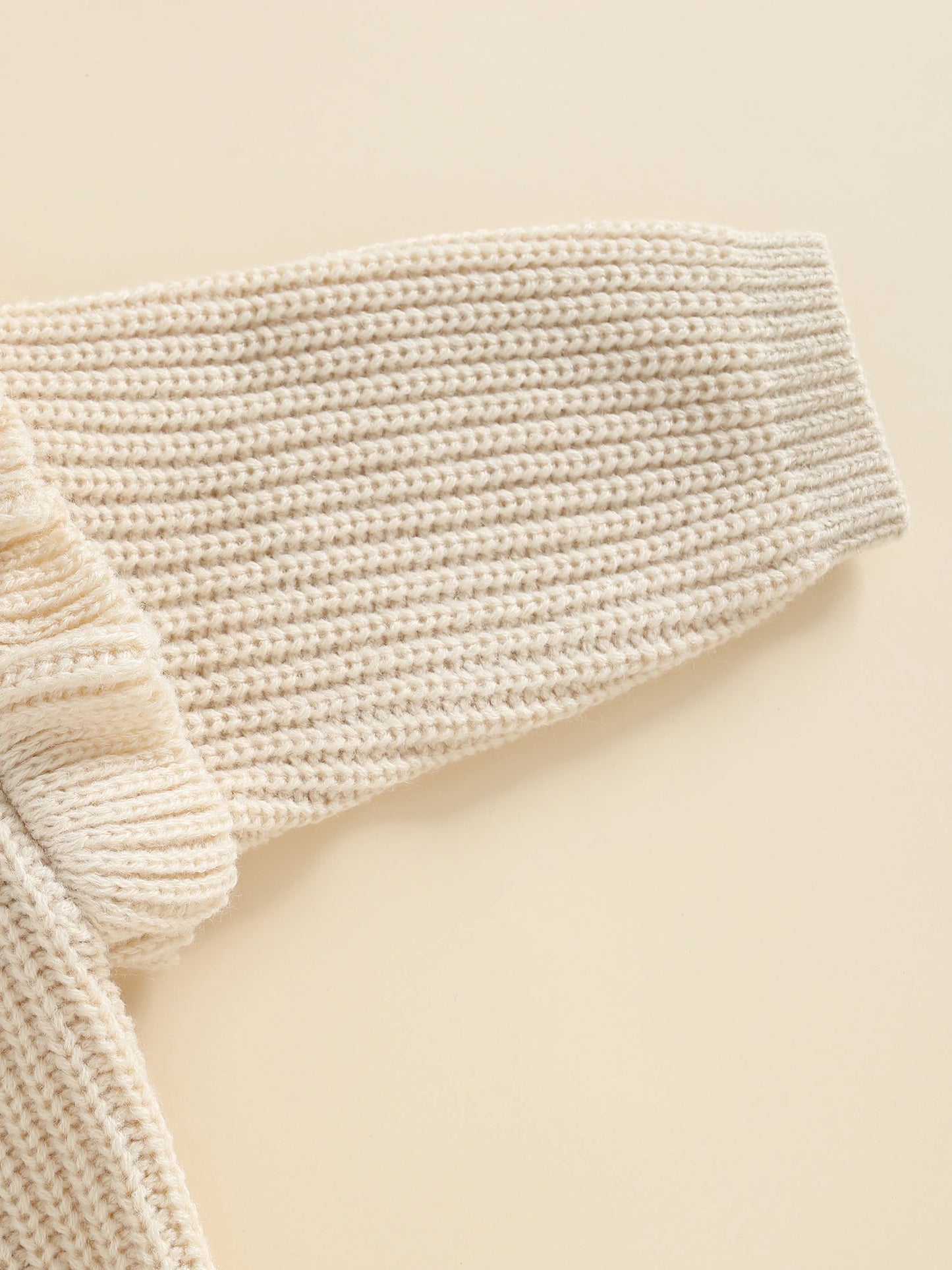 Baby Fall Sweater - Bow Pumpkin Embroidery Round Neck Knit Pullover