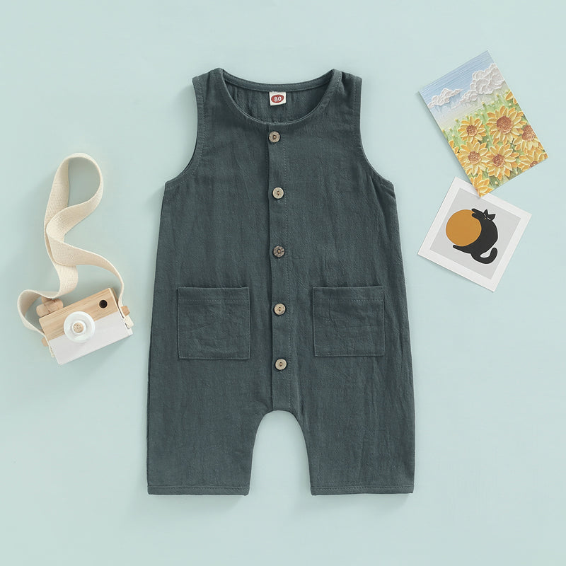 Toddler Baby Summer Romper with Pockets (0-24M)