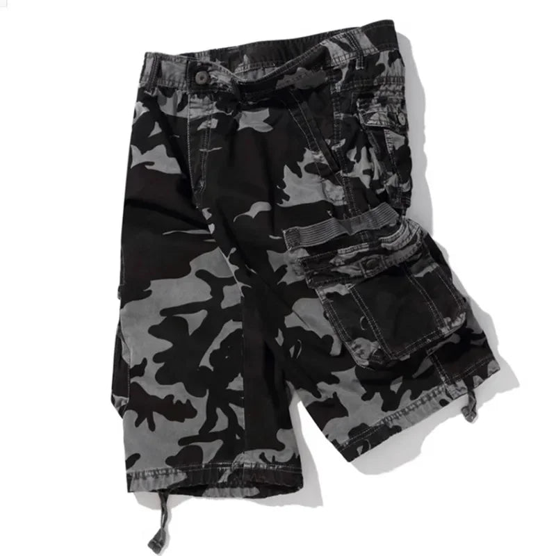 Men's Summer Cotton Casual Camouflage Cargo Shorts