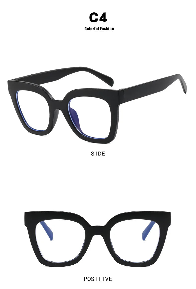 Square Frame Anti Blue Light Glasses - Transparent Computer Eyewear for Women & Men