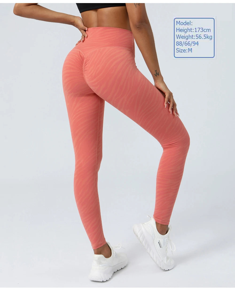 Women's High Waist Yoga Pants Buttery Soft Zebra Stripe Printed Sports Leggings Breathable Workout Running Tights Sportswear