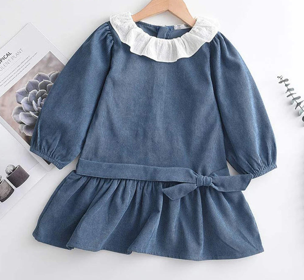 Girls Princess Dress Children Dresses Baby Girl Gown Long Sleeve Clothes Party Velvet Dress For Spring
