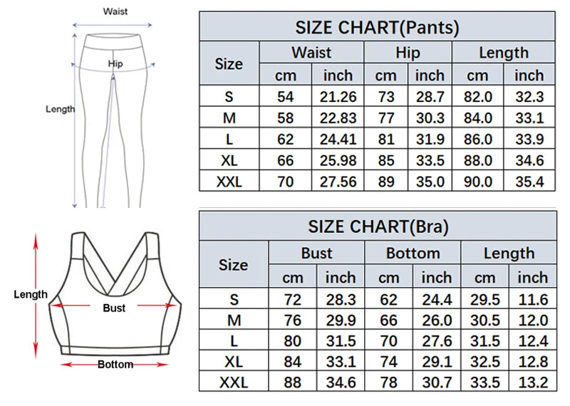 Women's 2 Pieces Fitness Yoga Set - Stretchy Sports Gym Sports Bra and High Waist Workout Leggings