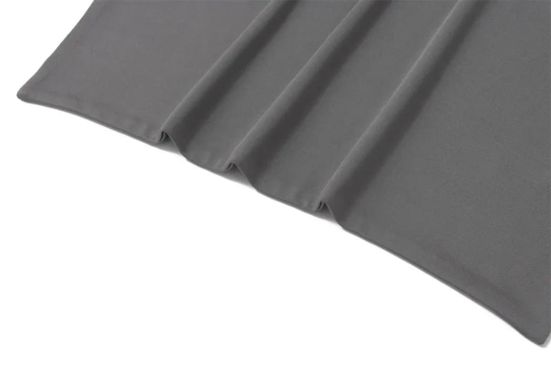 Women's Grey Bandage Halter Crop Top - Backless Summer Club Top