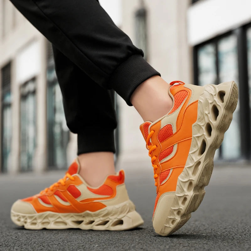 Men's Casual Breathable Sports Shoes Lace Up Comfortable Sneakers