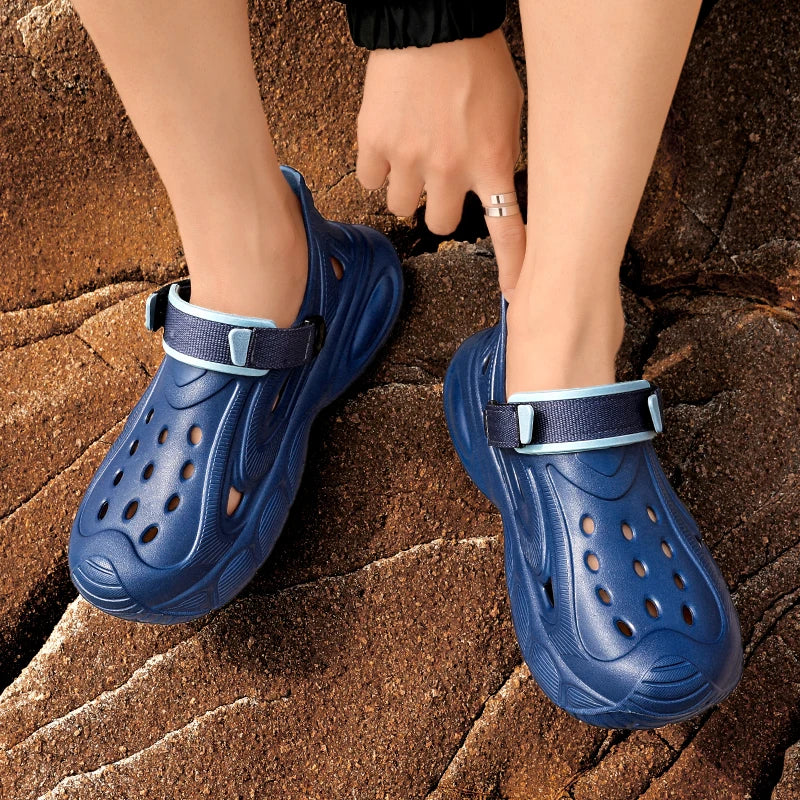 Men's Summer Sandals Platform Outdoor Quick Dry Beach Wading Clogs Water Non-Slip Shoes