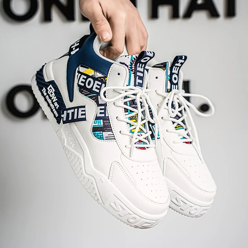 Men's Casual Versatile Sports Lace Up Vulcanized Sneakers