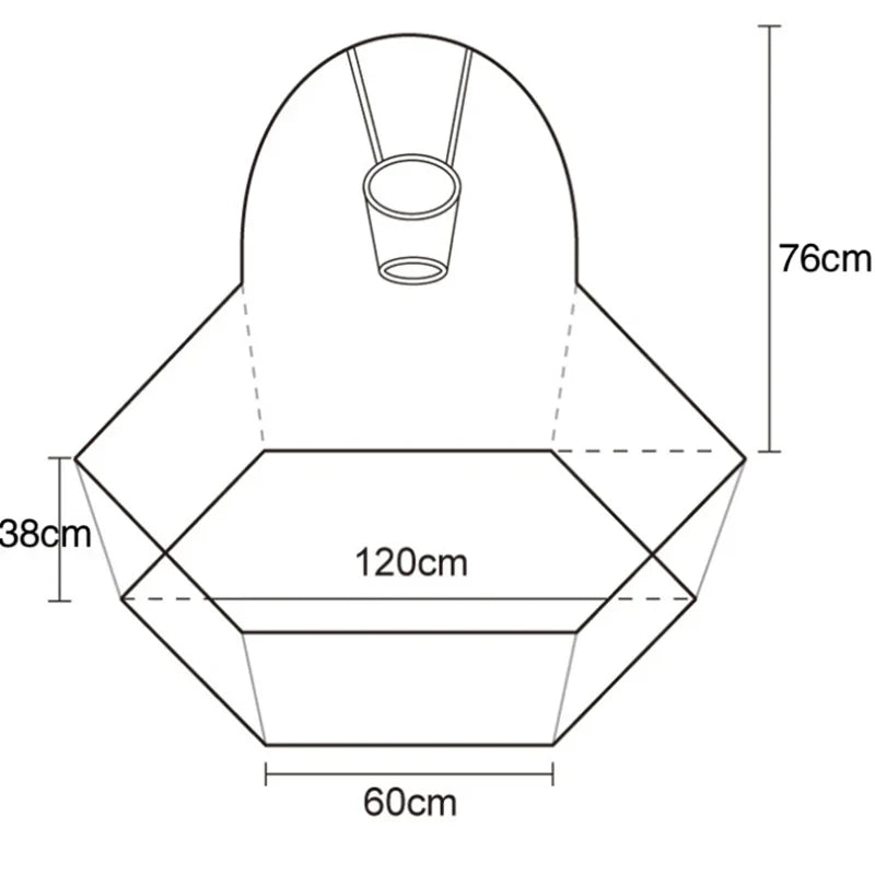 1.2m Folding Baby Playpen with Basket Hoop