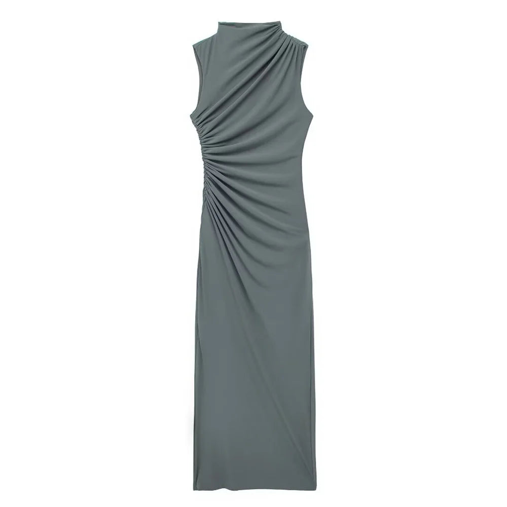 Pleated Maxi Dress