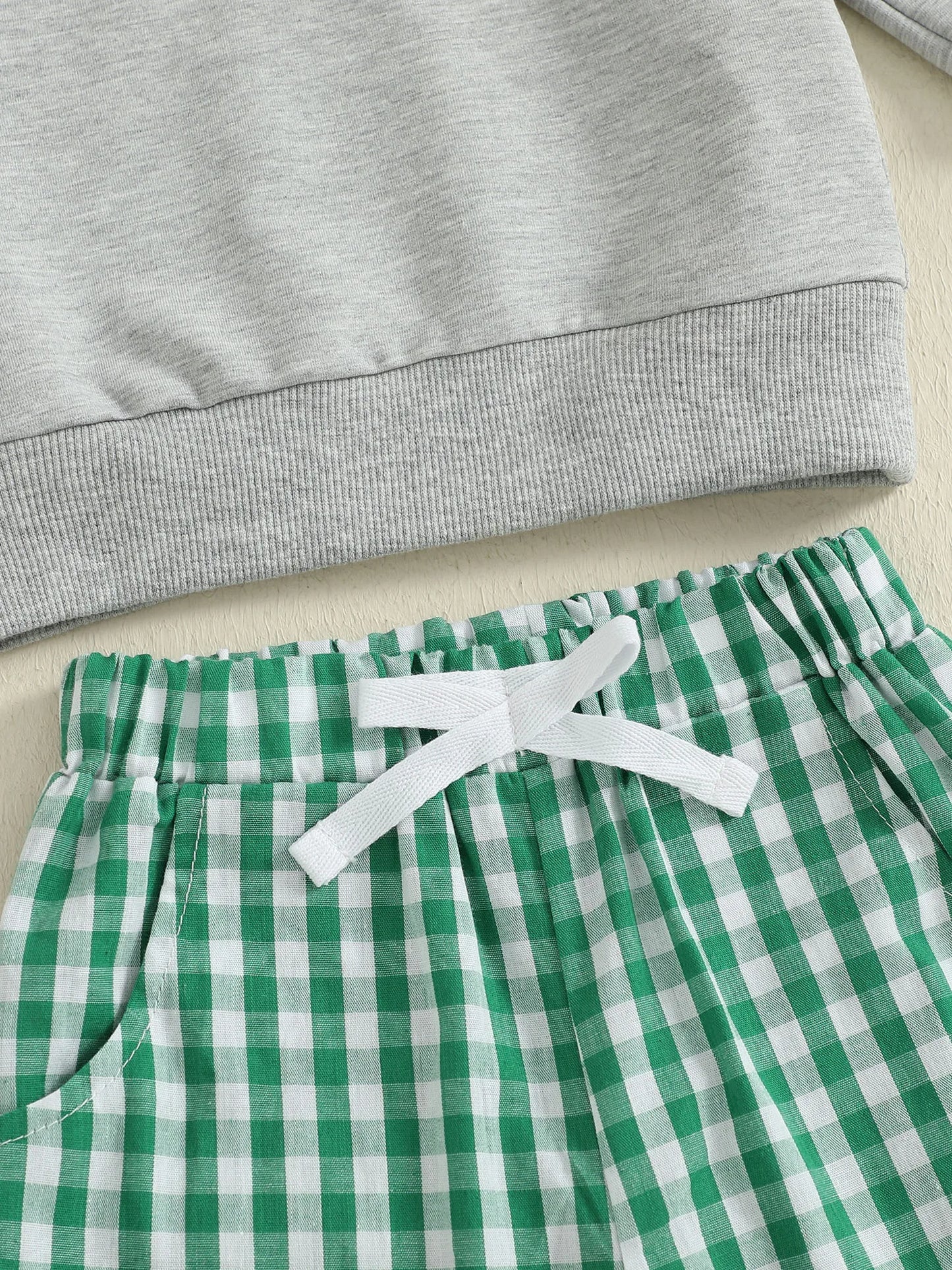 Baby Boys Christmas Clothes Set - Xmas Tree Embroidery Zip Pullover & Plaid Pants