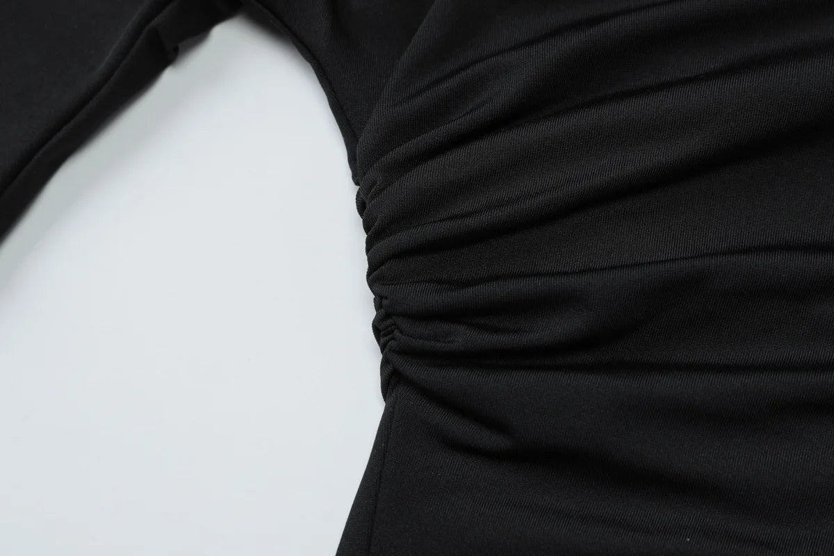 Women's One Shoulder Asymmetrical Summer Fashion Outfit Embellished Backless Cropped Top