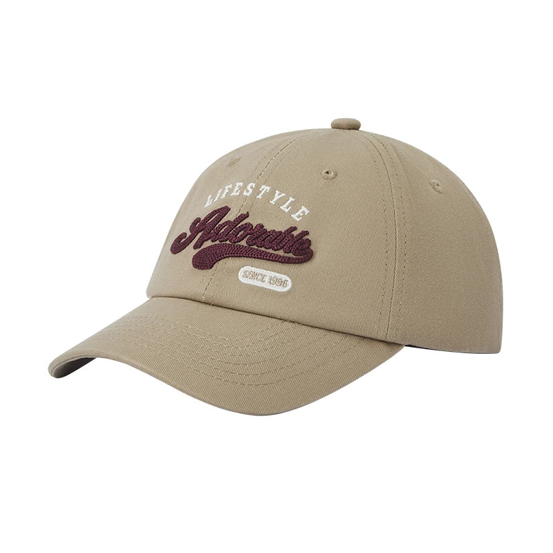 Retro College Style Embroidered Baseball Cap - Adjustable Snapback Sun Hat