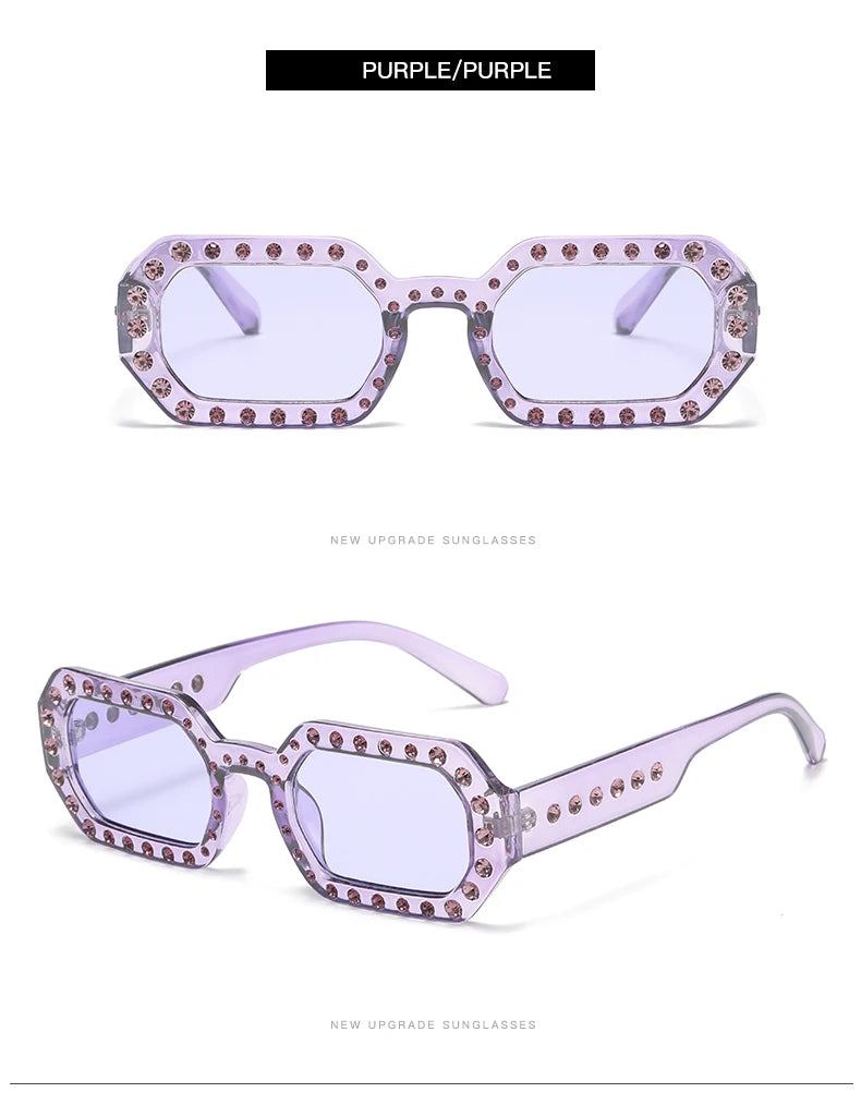 Rhinestone Fashion Sunglasses - UV400 Protection for Women & Men