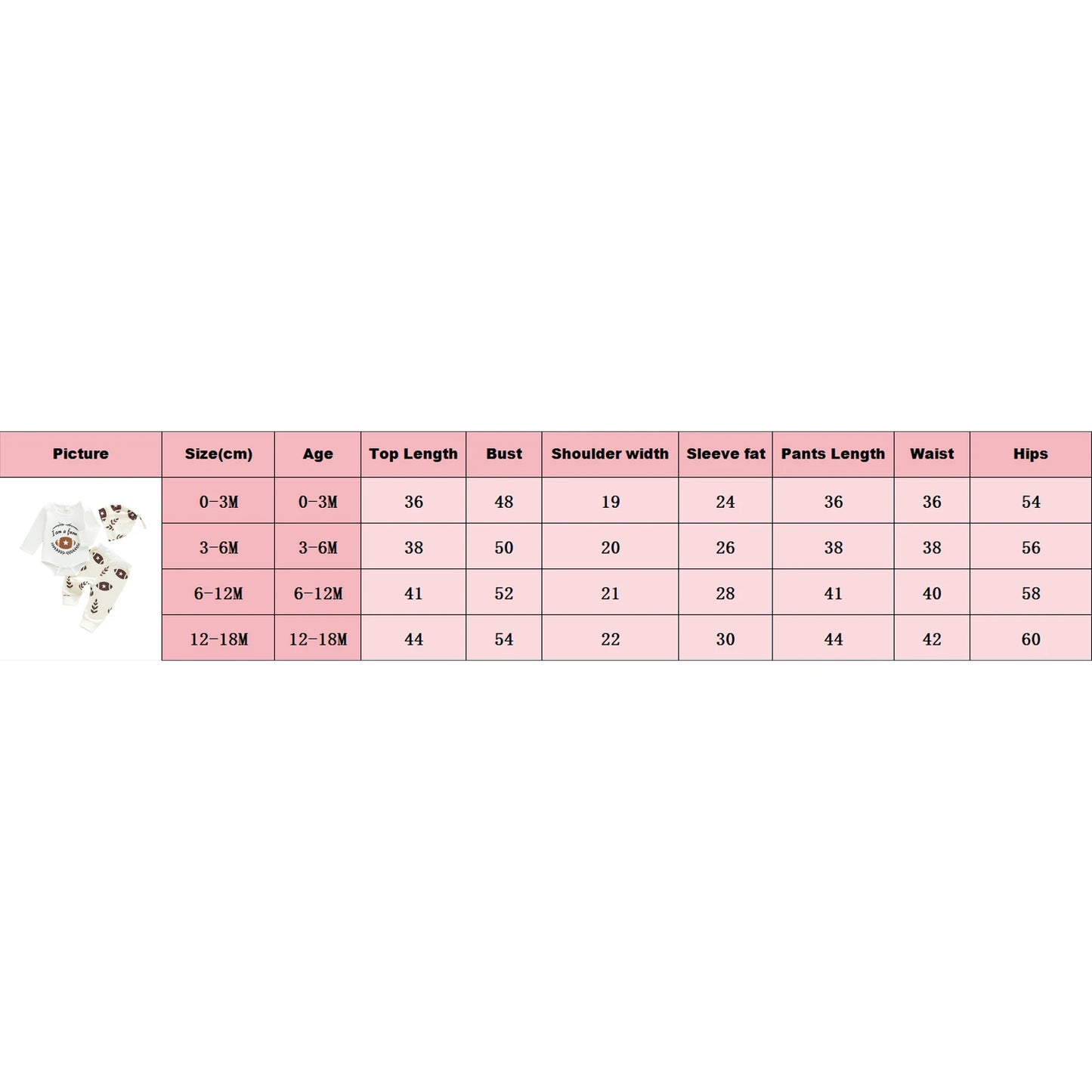 Baby Boys Autumn Winter Clothes Set - Letter Print Long Sleeve Romper, Football Leaf Pants & Hat