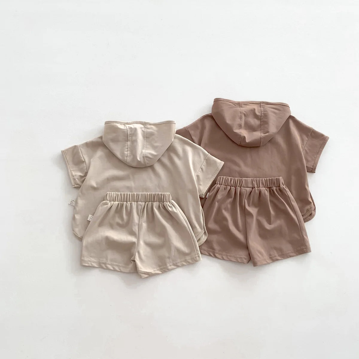 2 PCs Children Letter Print Shorts Outfit