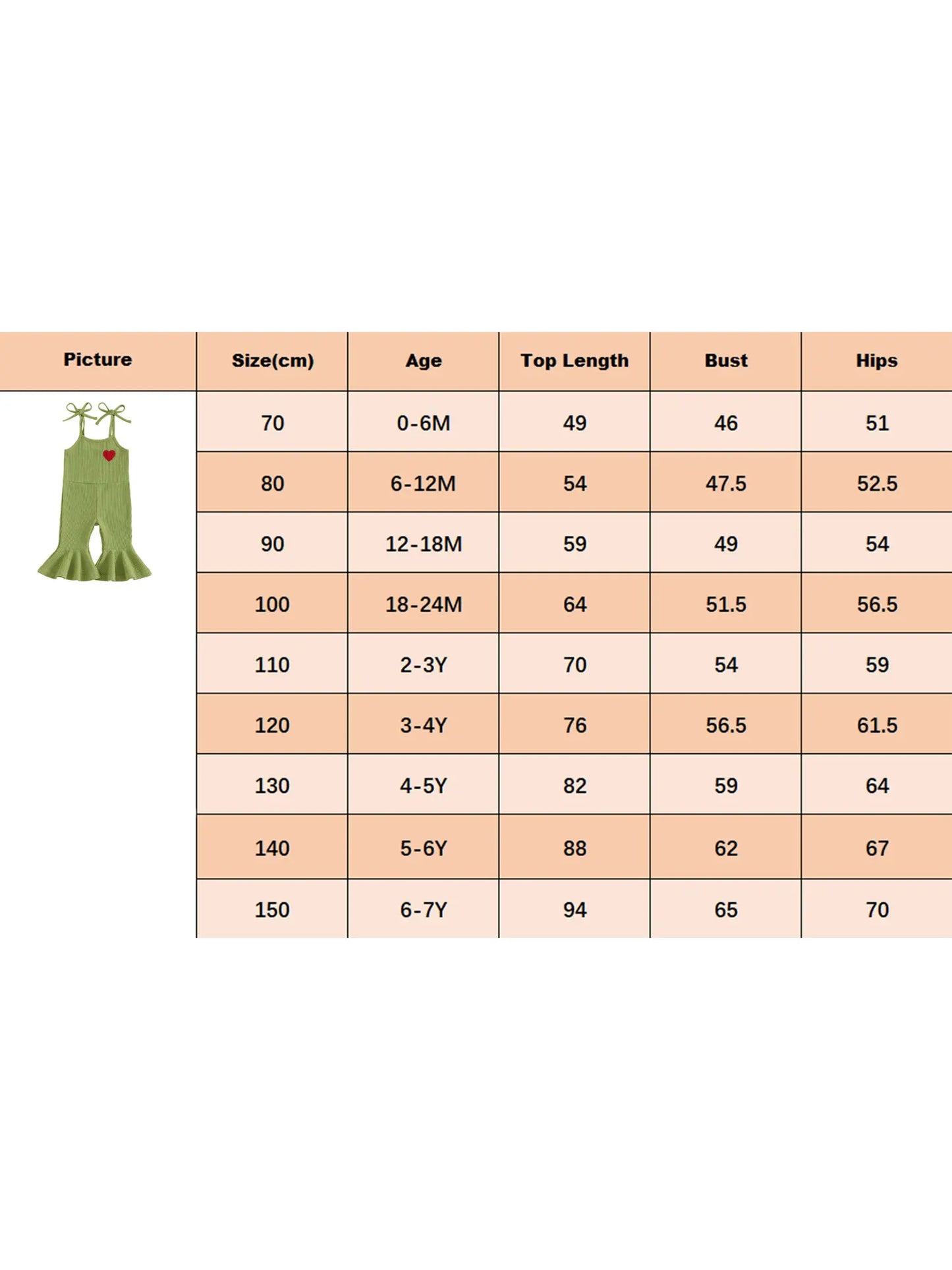 Toddler Girls' Christmas Flare Pants Romper - Heart Embroidery Sleeveless Bell Bottom Overalls