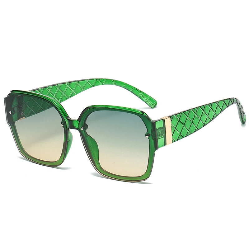 Women's 1/3pcs Classic Square Large Frame Retro Mesh Gradient Sunglasses UV400
