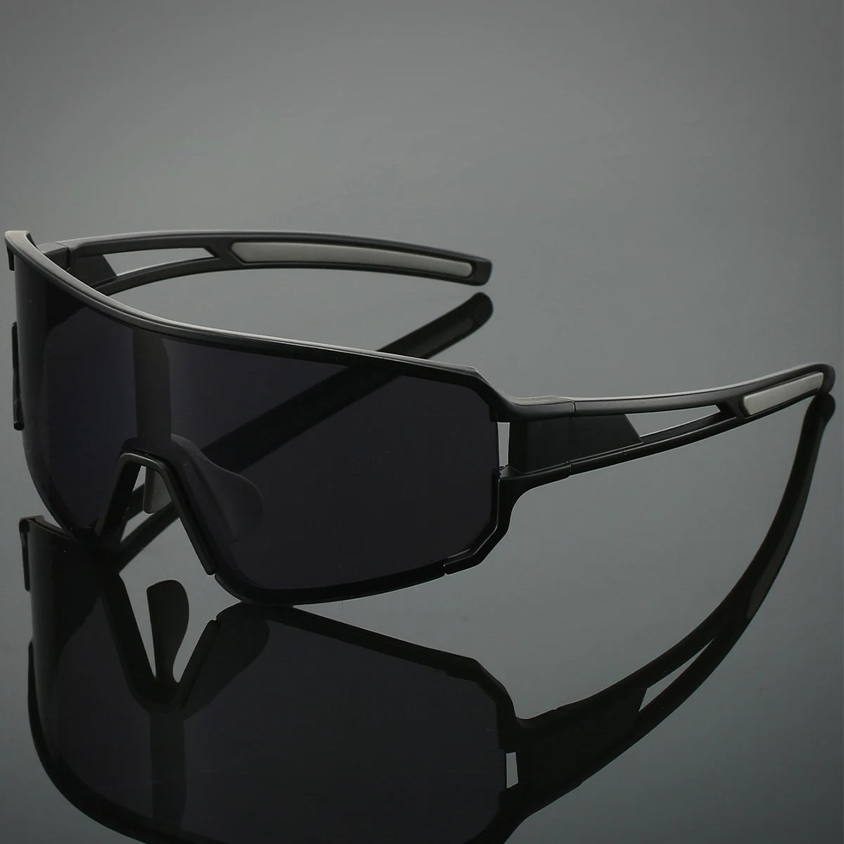 Men's Oversized Sports Goggle Punk Mirror Outdoor Fishing Sunglasses Trendy Windproof Anti-UV Cycling Shades