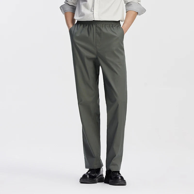 Commute Solid Straight Leg Trousers - Classic Versatile Autumn Pants