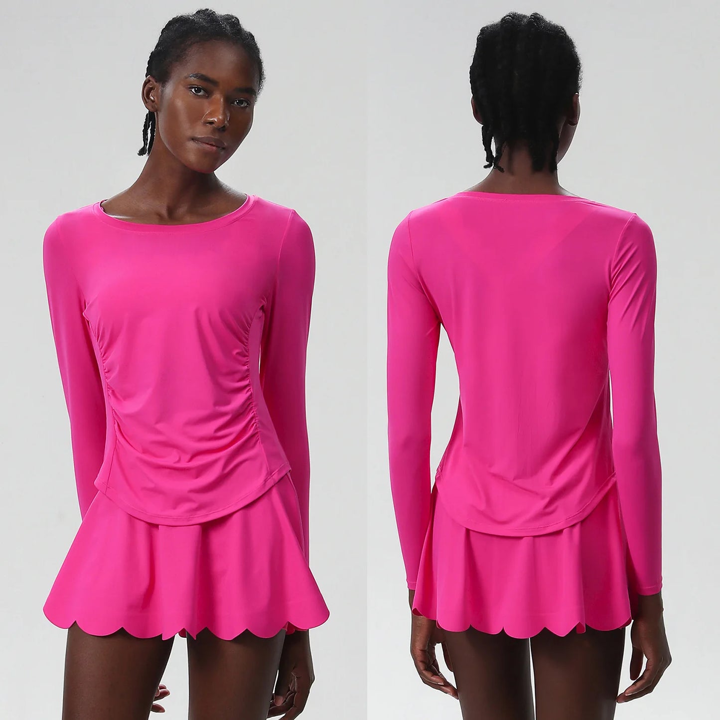 Two-Piece Athletic Set - Breathable Running Suit with Shorts