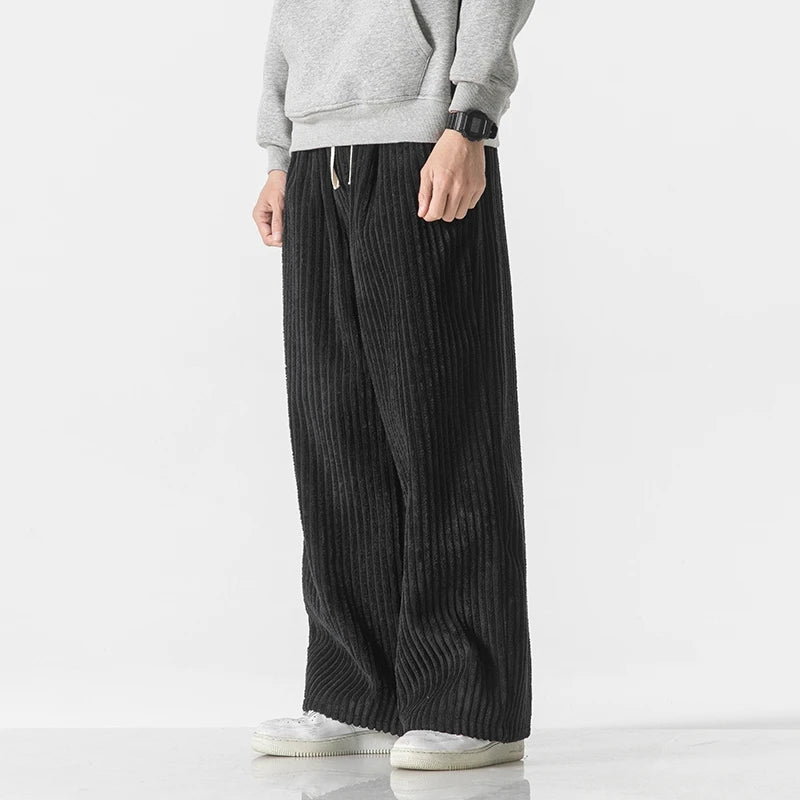 Men's Vintage Corduroy Loose Wide Leg Trousers