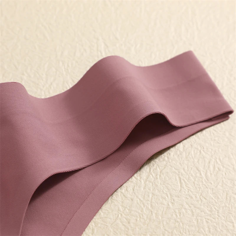 4-Pack Ice Silk Seamless Thongs - Low Waist Bikini Underwear