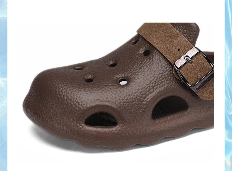 Men's Summer Adjustable Slides Clogs Quick Dry Beach Sandals Comfortable Slippers