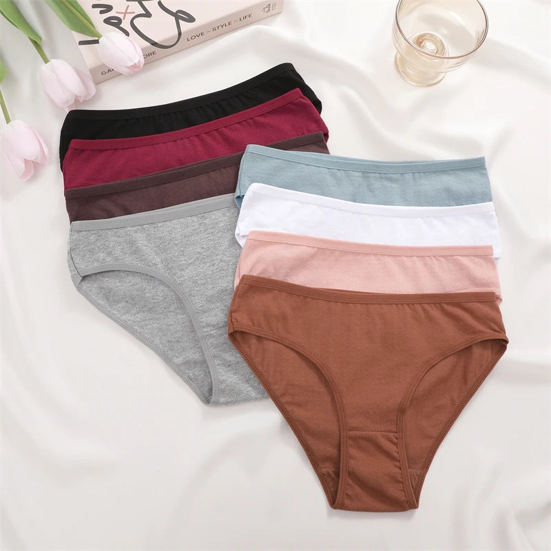 3-Pack Cotton Low-Waist Briefs for Women - Comfortable Breathable Underwear