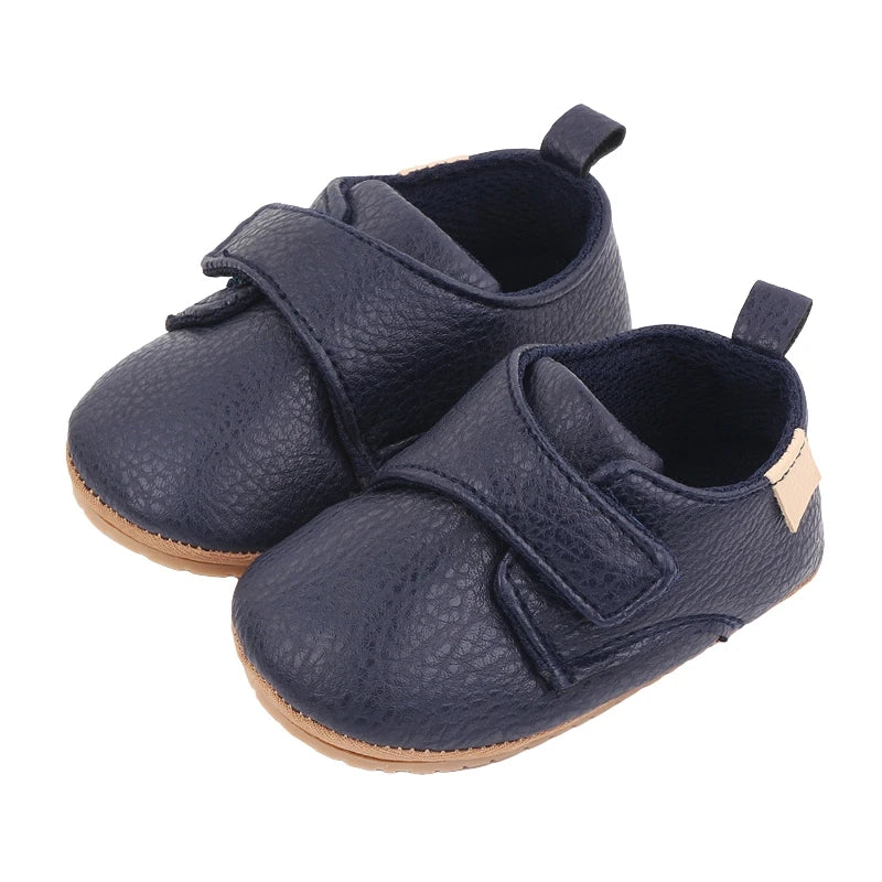 Toddler Baby Boys Girls Causal First Walker Shoes PU Leather Sneakers Soft Sole Cute Baby Flats Shoes