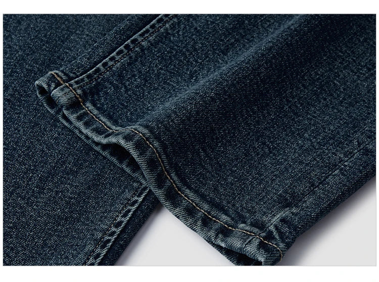 Vintage Loose Fit Jacquard Straight Leg Jeans - Men's Fashion Denim